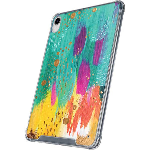 Turquoise Brush Stroke by Etta Vee iPad 11th Gen (2025) Clear Case